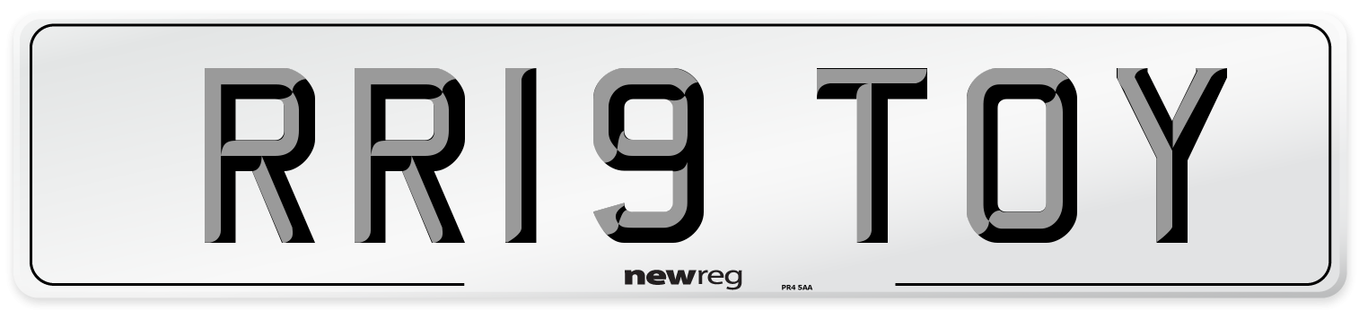 RR19 TOY Number Plate from New Reg